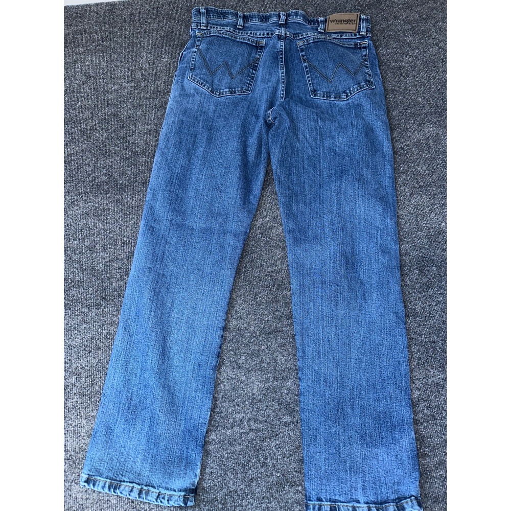 Wrangler Rugged Wear Flex Mens Blue Jeans Straight Leg Medium Wash 36x30 - Picture 5 of 8